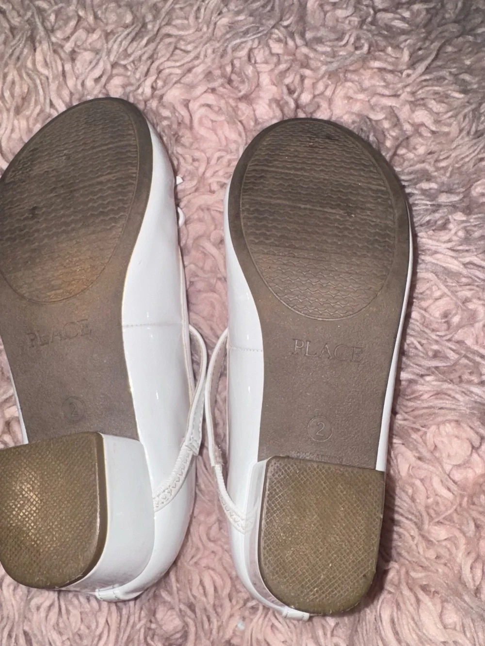 The Children's Place White Bow Mary Jane Flats with Ankle Strap
